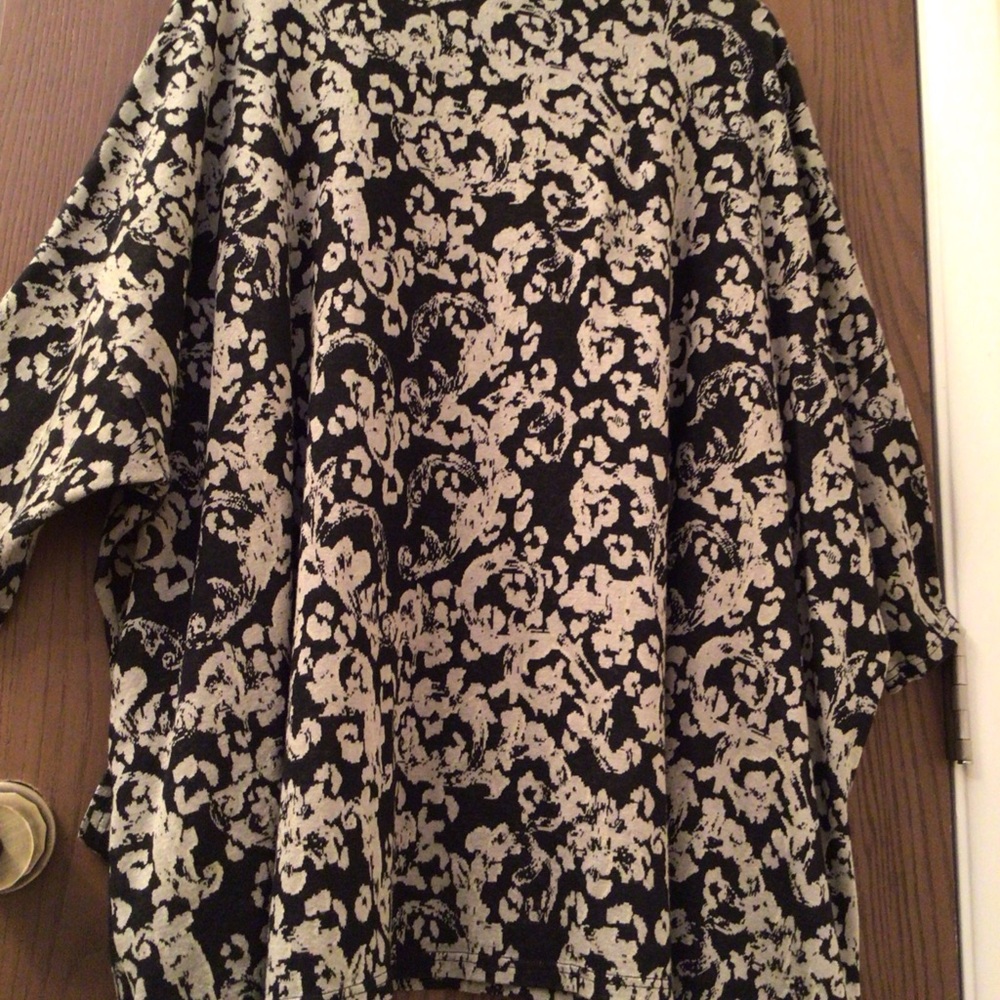 Cut Loose black beige tunic top pockets jersey viscose OS M-XL - Picture 9 of 14